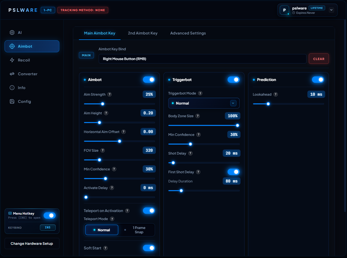PSLWARE Menu Screen 2