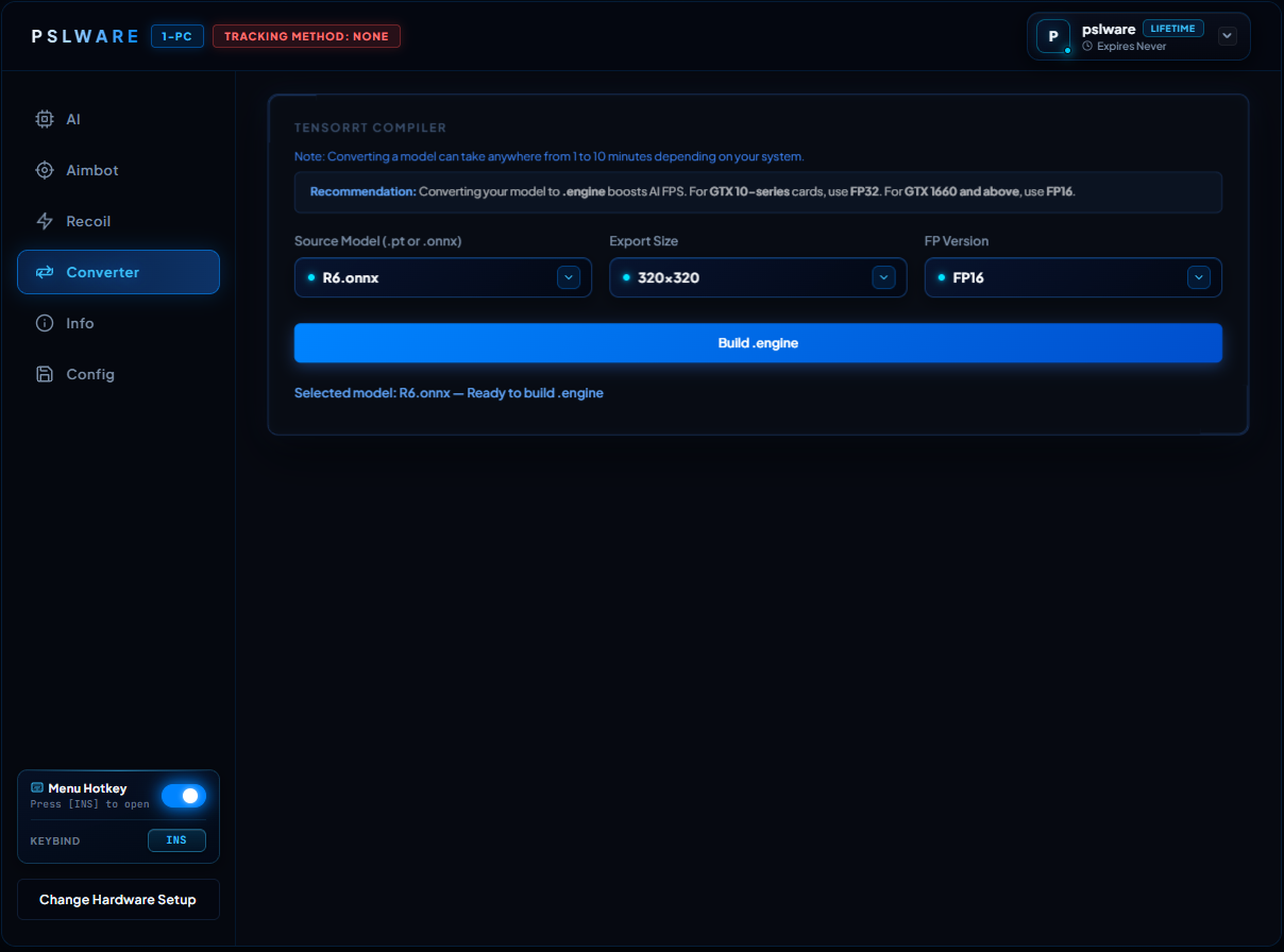 PSLWARE Menu Screen 5